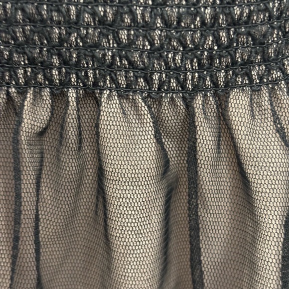 Anthropologie Sheer Black/Tan Lace Whimsigoth Dark Feminine Victorian Blouse, L - Picture 10 of 10